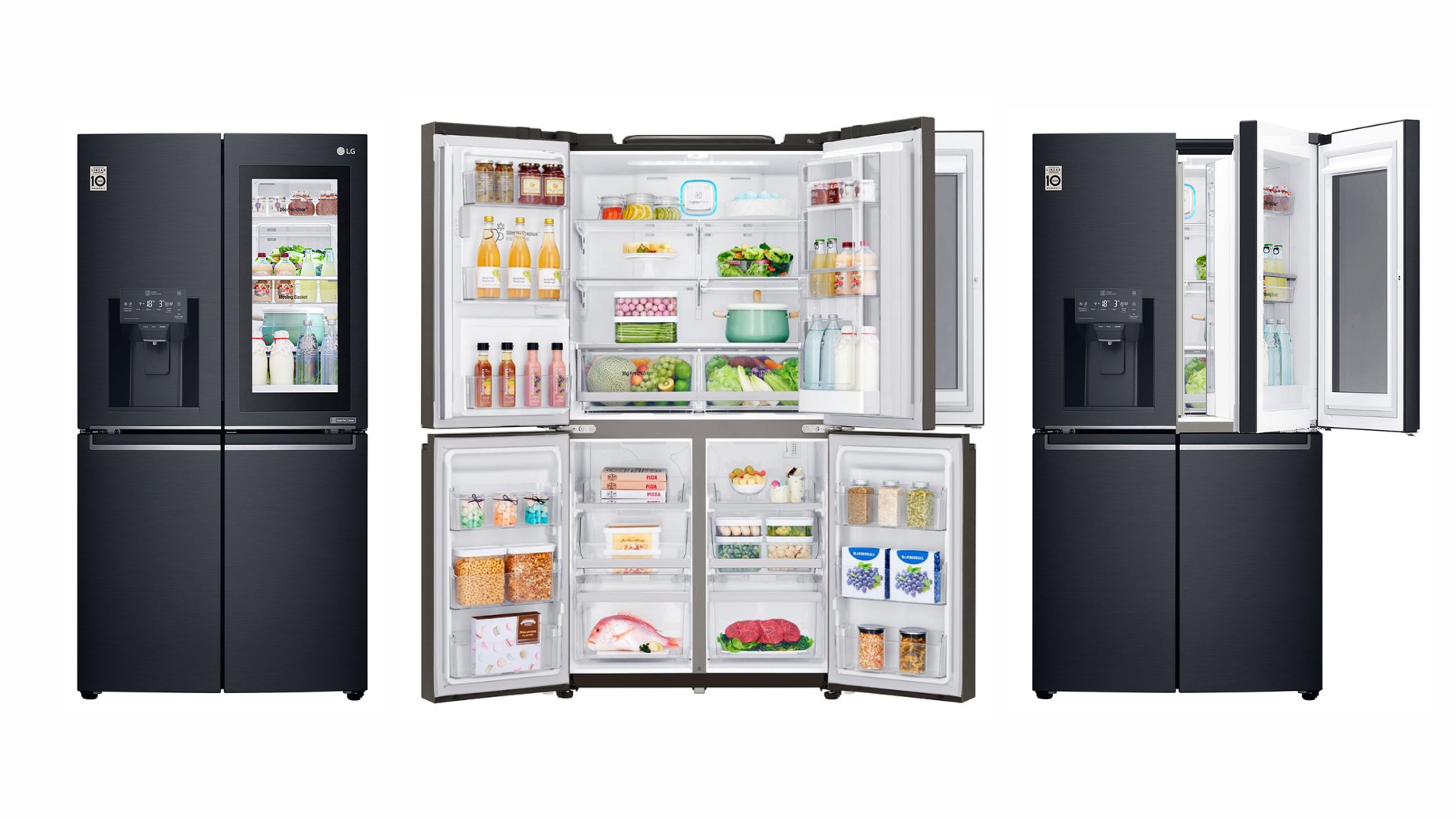 İki dəfə qapını döyməklə daxili aləmini göstərən LG soyuducusu (LG GR-X29FTQKL)