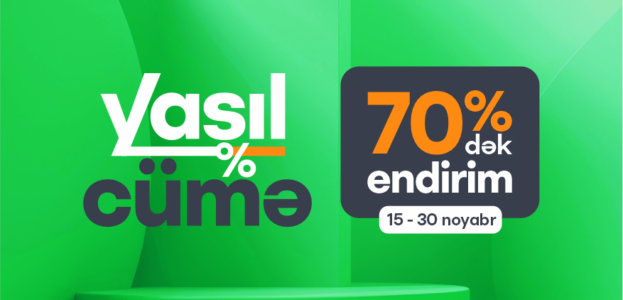 Bu Cümə endirimlərin rəngi YAŞILDIR! 🥳💚