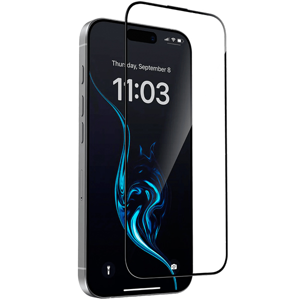 IPhone 16 Pro 5D Sticker Black Glass