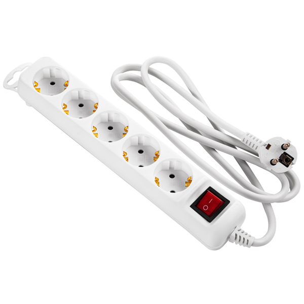 2E Power Socket 5-outlet/1.5M 2E-U05ESM1.5 White