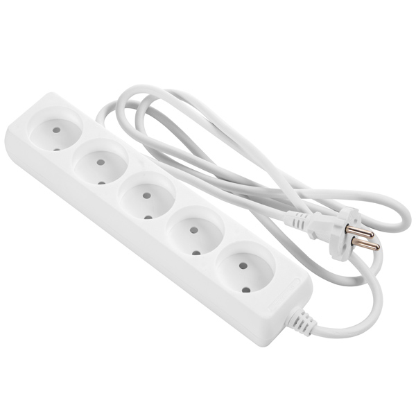 2E Power Socket 5-outlet/1.5M 2E-U0510M1.5 White
