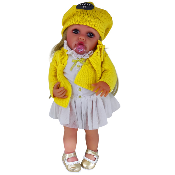 Doll Yeez Wood JX299 Сlothes Wool Dress and Jacket Yellow