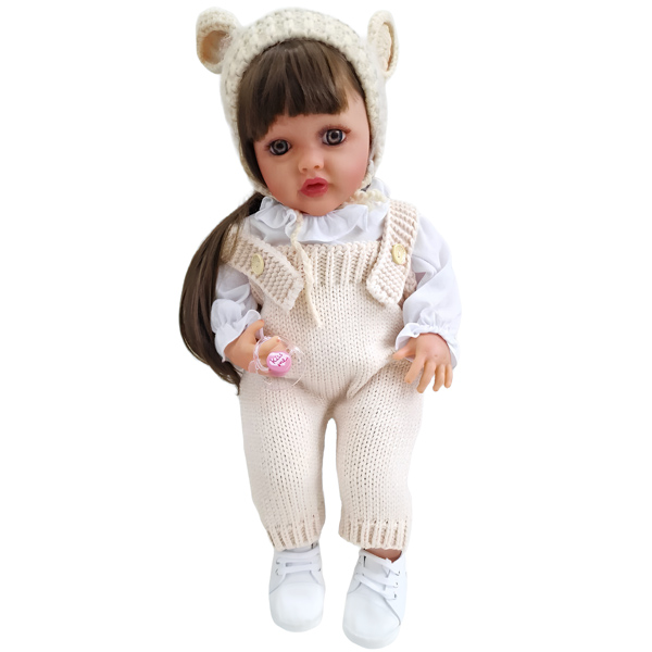 Doll Yeez Wood JX299 Сlothes Wool Overalls Beige