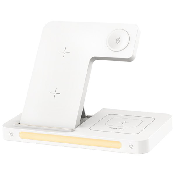 Recci 4 in 1 Folding RCW-31 Charger Wireless White