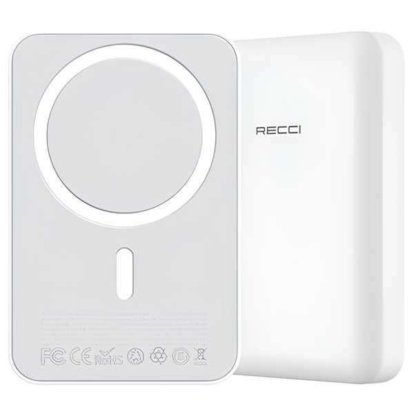 Recci Magnetic RPB-W09 Wireless 10000 mAh White