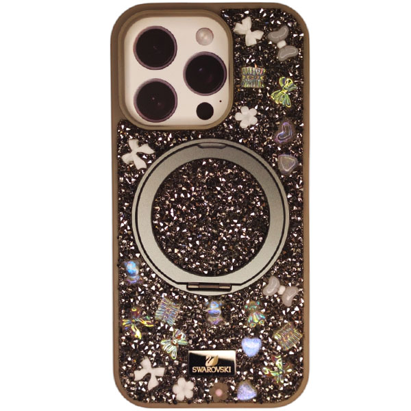 Iphone 16 Pro case Swarovski Diamonds Beaty Magsafe Gray