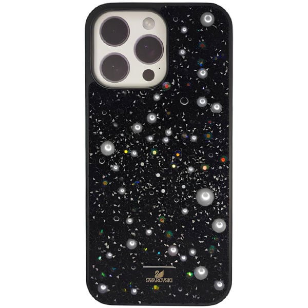 Iphone 16 Pro Max case Swarovski Diamonds with Pearl Black
