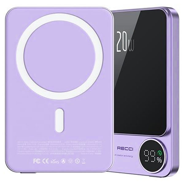 Recci Matrix RPB-W15 Wireless 5000 mAh Violet