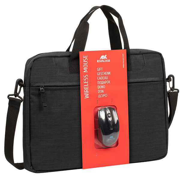 Riva Case 8038 + Wireless Mouse Bag 15,6 Black