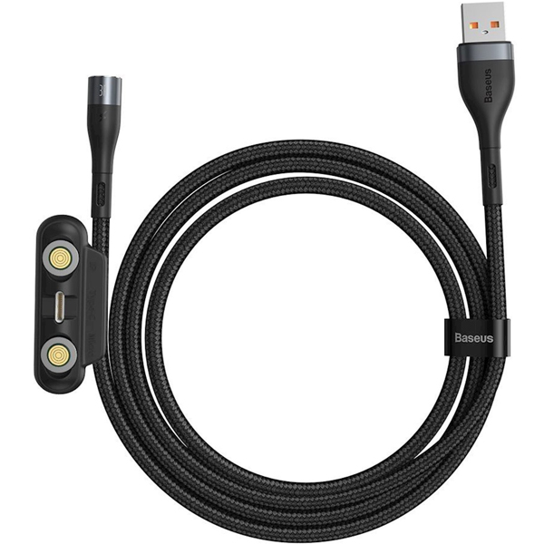 Baseus Zinc Magnetic USB Safe Fast Charging Data Cable CA1T3-BG1 Black
