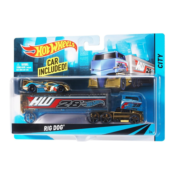 Hot Wheels BDW51-978A Super Rigs BDW51 Rig Dog BDW-LA TPN