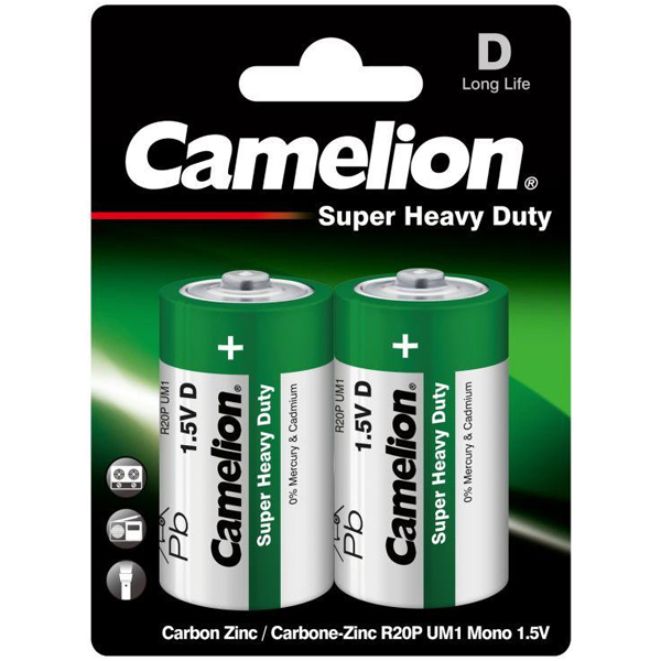 Camelion R20 Yaşıl D Battery