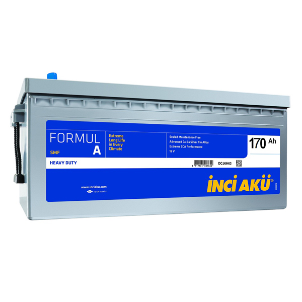 İNCİ AKÜ 170 Ah FormulA R+