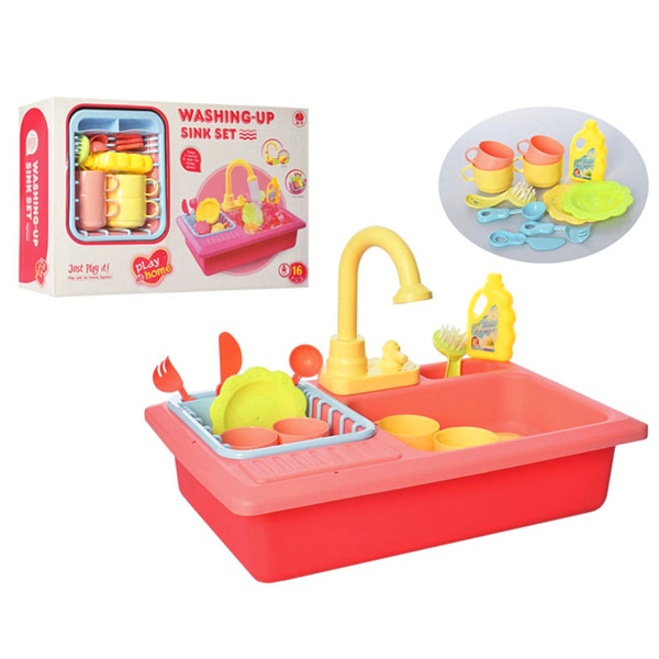 Dishes and Sink Set Washing-Up XY 16 PCS AZ121-1 Toys