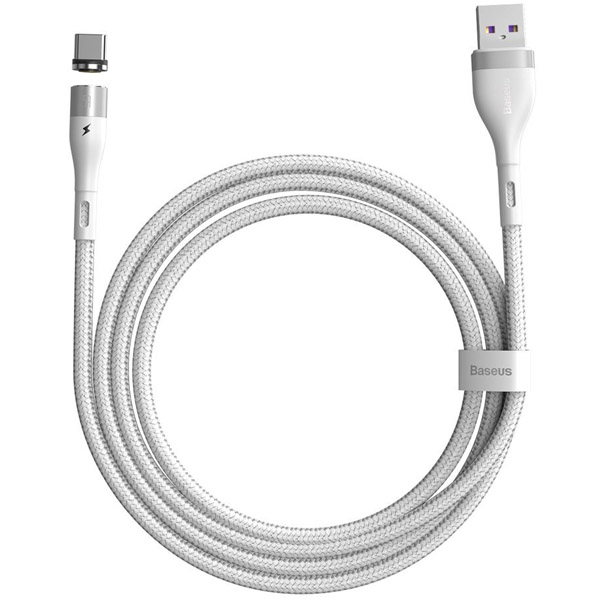 Baseus Zinc Magnetic Safe Fast Charging Data Cable for Type-C CATXC-N02 White