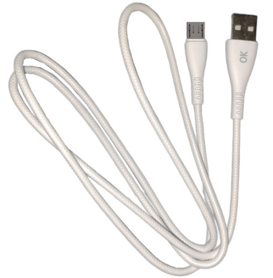 OK USB Micro-USB Leather White