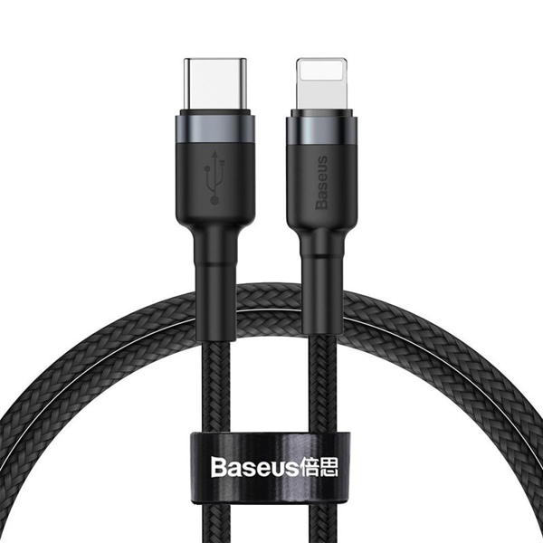 Baseus Iphone Cafule Cable Type-C to Lightning PD 20W 1M CATLKLF-G1 Black