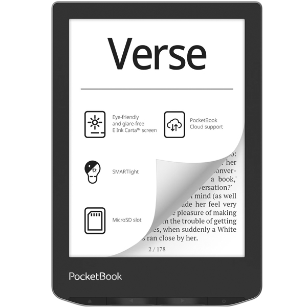 PocketBook 629 Verse E-Reader Mist Gray
