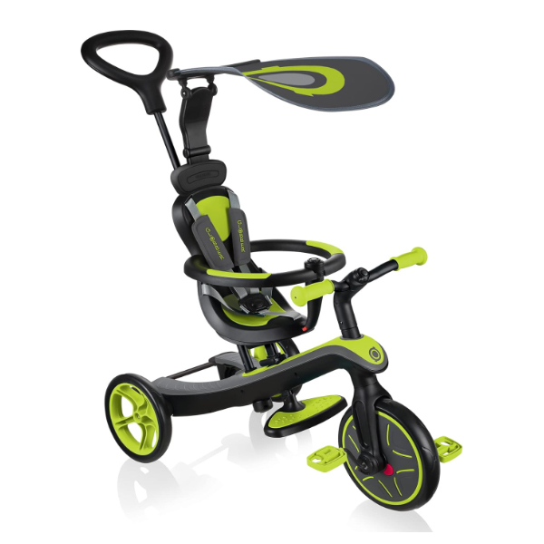 Globber EXPLORER TRIKE 4 IN 1 LIME GREEN WITH HEADREST (632-106-3)