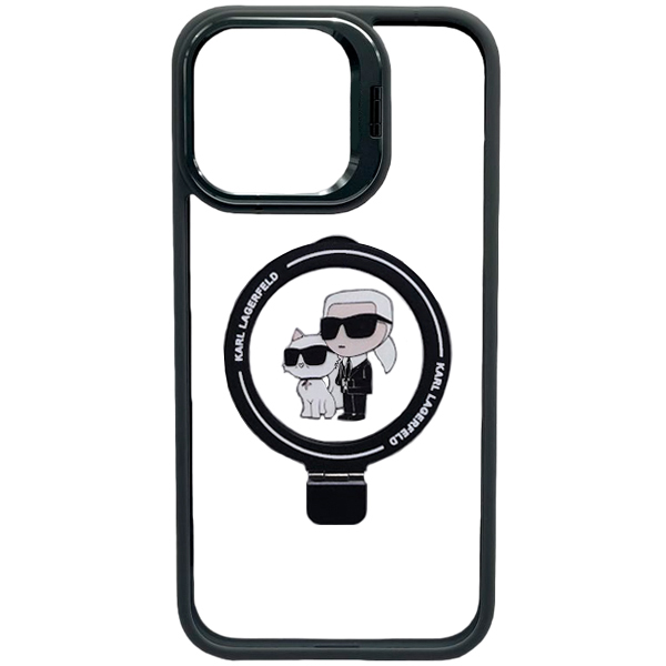 IPhone 15 Pro case Silicone Karl Lagerfeld Clear&Black