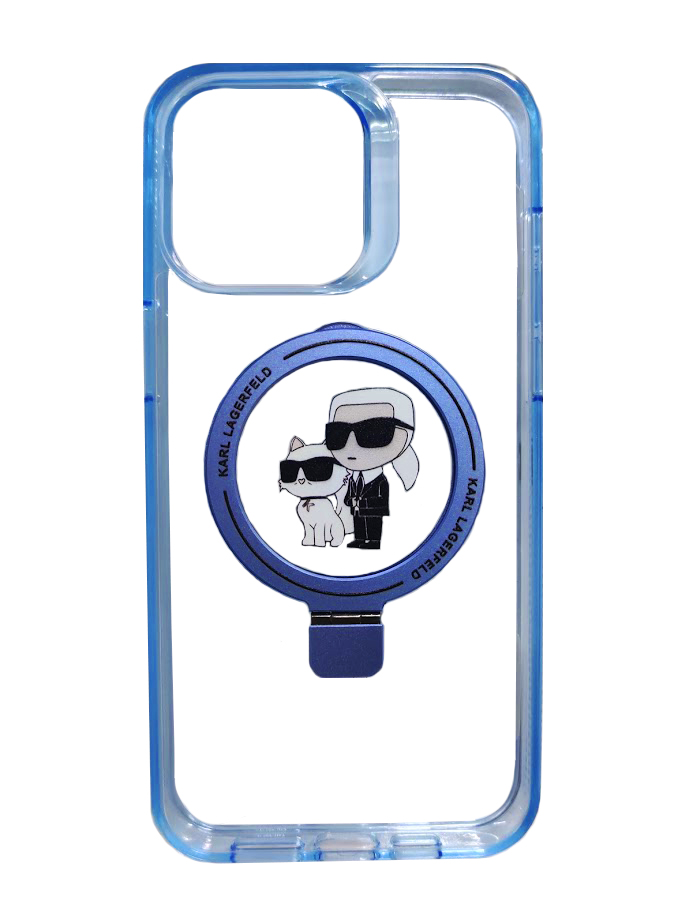 IPhone 15 Pro Max case Silicone Karl Lagerfeld Clear&Blue