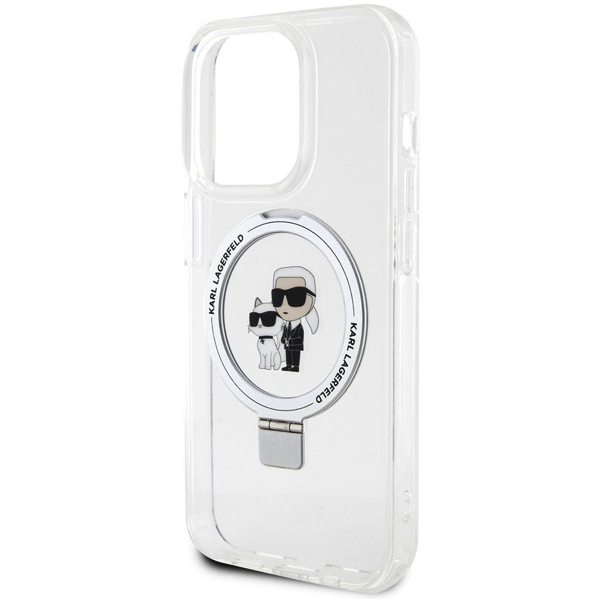 IPhone 15 Pro Max case Silicone Karl Lagerfeld Clear&Silver