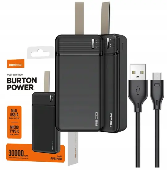 Recci Burton RPB-N38 30000 mAh Black