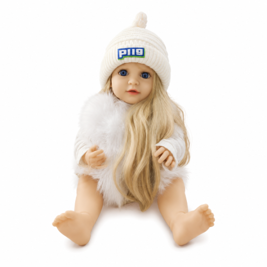 Doll For Love JX300 Сlothes Wool Dresses with Fur White