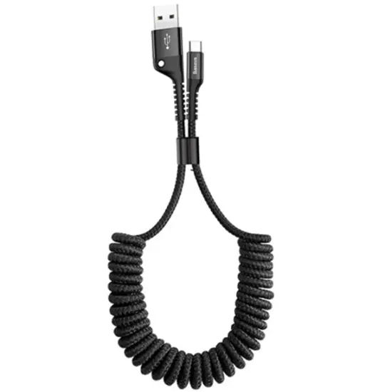 Baseus Fish Eye Spring Data Cable USB to Type-C 1M CATSR-01 Black