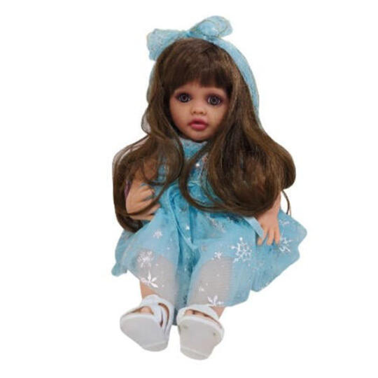Toys Doll Yeez Wood JX299 Сlothes Dresses with Beads Blue