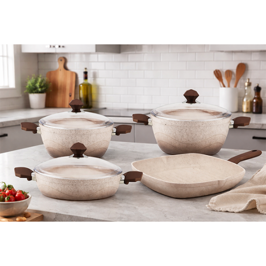 Martef Granit – 7 предметов, кремовый цвет