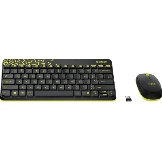 Logitech MK240 Nano Wireless Keyboard+Mouse Black&Yellow