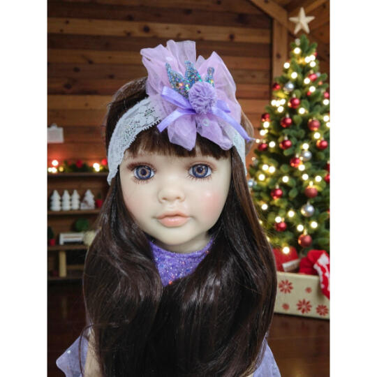 Toys Doll Yeez Wood with Remote JX90 Сlothes Dresses with Beads Violet