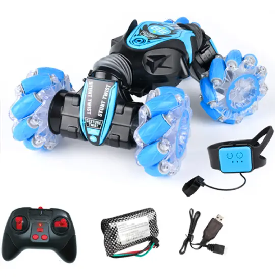 Car Twist Stunt Car Weishengda CV8818-86A Toys Watch Induction RC Blue