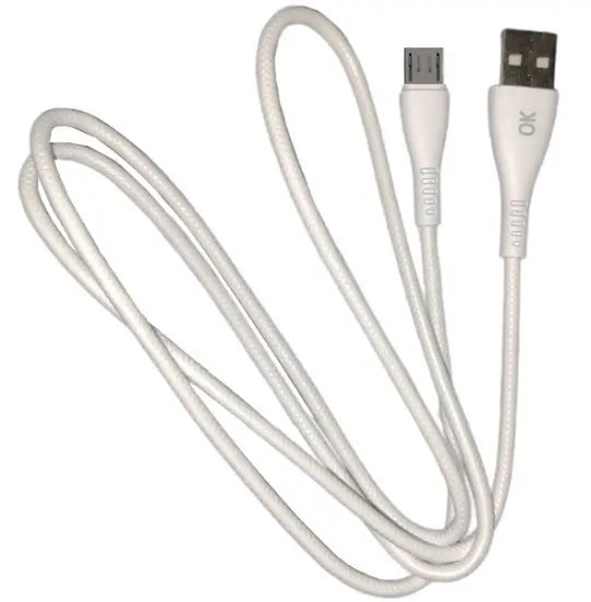 OK USB Micro-USB Leather White