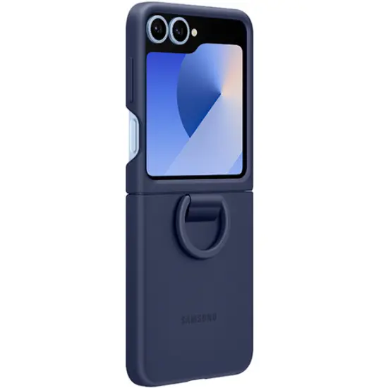Samsung Galaxy Z Flip6 case Silicone Case with Ring EF-PF741TNEGRU Dark Blue