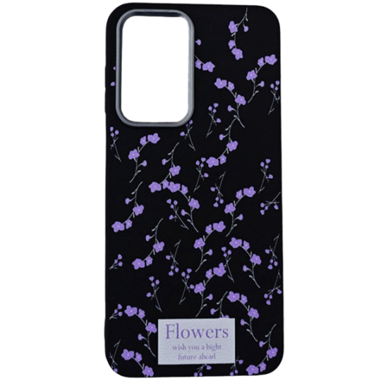 Samsung Galaxy A26 case Black&Violet Flowers