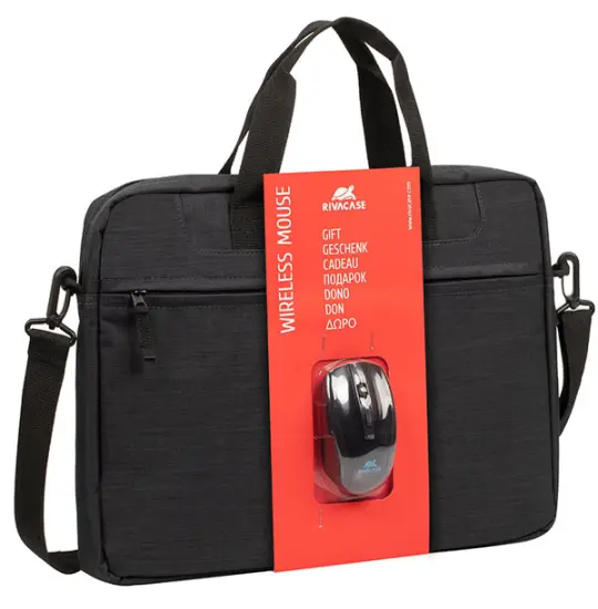 Riva Case 8038 + Wireless Mouse Bag 15,6 Black