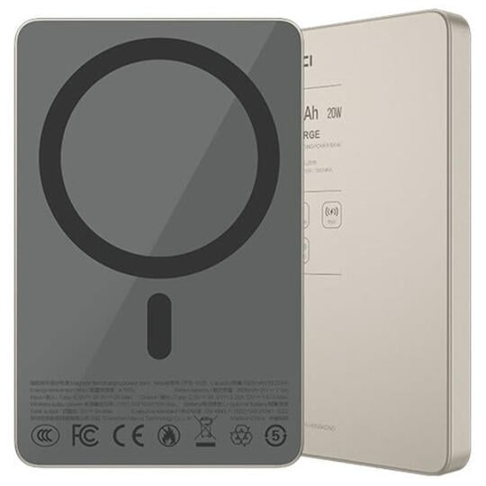 Recci RPB-W35 Wireless 5000 mAh Gray
