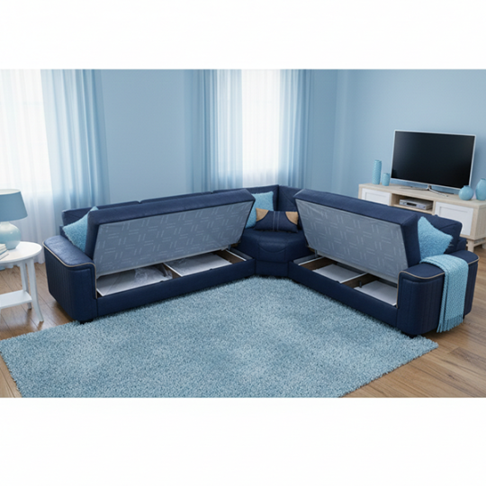 Угловой Диван SALOGLU Flamingo Künc 3+2, Tiger07/Tiger03