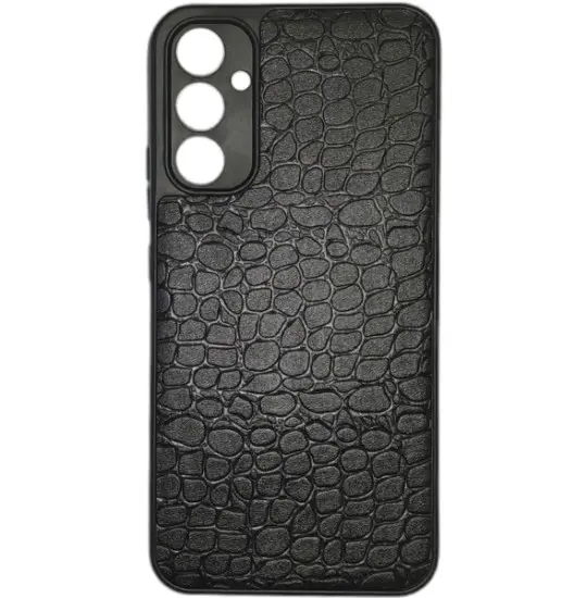 Samsung Galaxy A14 Hard case Leather Crocodille Black
