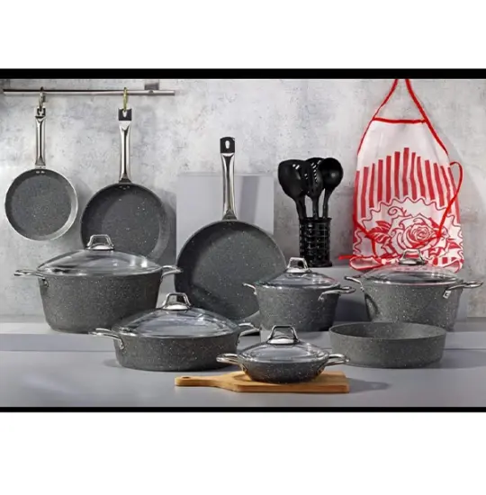 SHOSMAN QAZAN DƏSTİ 21 PARÇA Grey (5094)