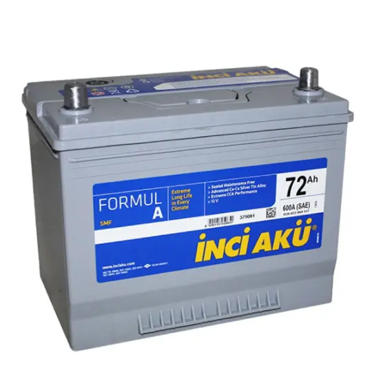 İNCİ AKÜ 72 Ah Asia FormulA L+