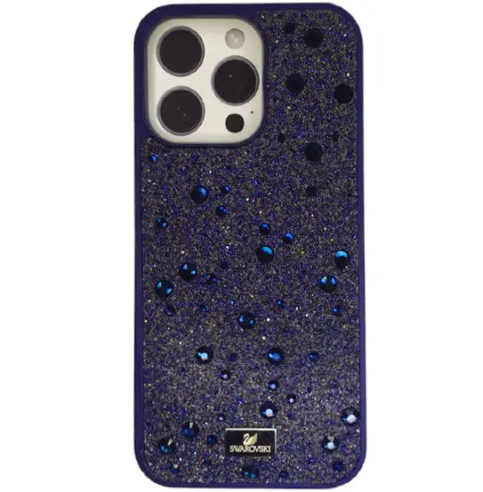 Iphone 16 Pro case Swarovski Diamonds Nebula Dark Blue
