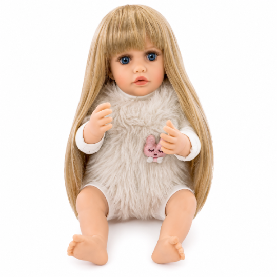 Toys Doll Premium Edition JX88 Сlothes Wool Dresses with Fur White