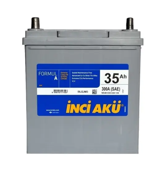 İNCİ AKÜ 35 Ah Asia FormulA R+