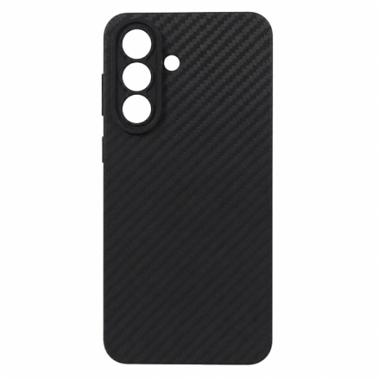 Samsung Galaxy A57 Hard case Leather Carbon Black