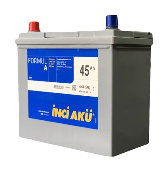 İNCİ AKÜ 45 Ah Asia FormulA L+ (nazik klema)