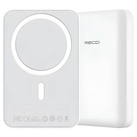 Recci Magnetic RPB-W09 Wireless 10000 mAh White