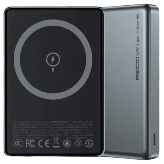 Recci Armor RPB-W26 10000 mAh Gray